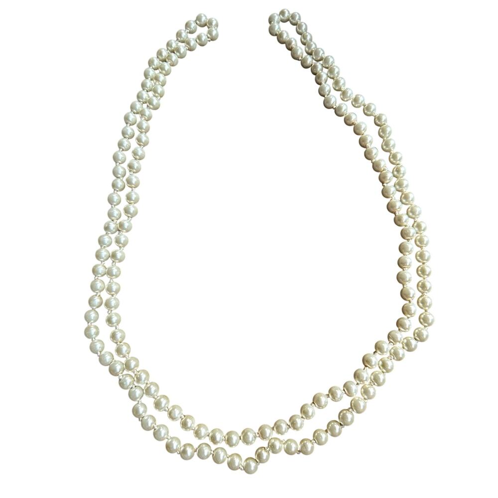 Camrose & Kross JBK Jackie Kennedy 56” Faux Pearl Necklace Box COA